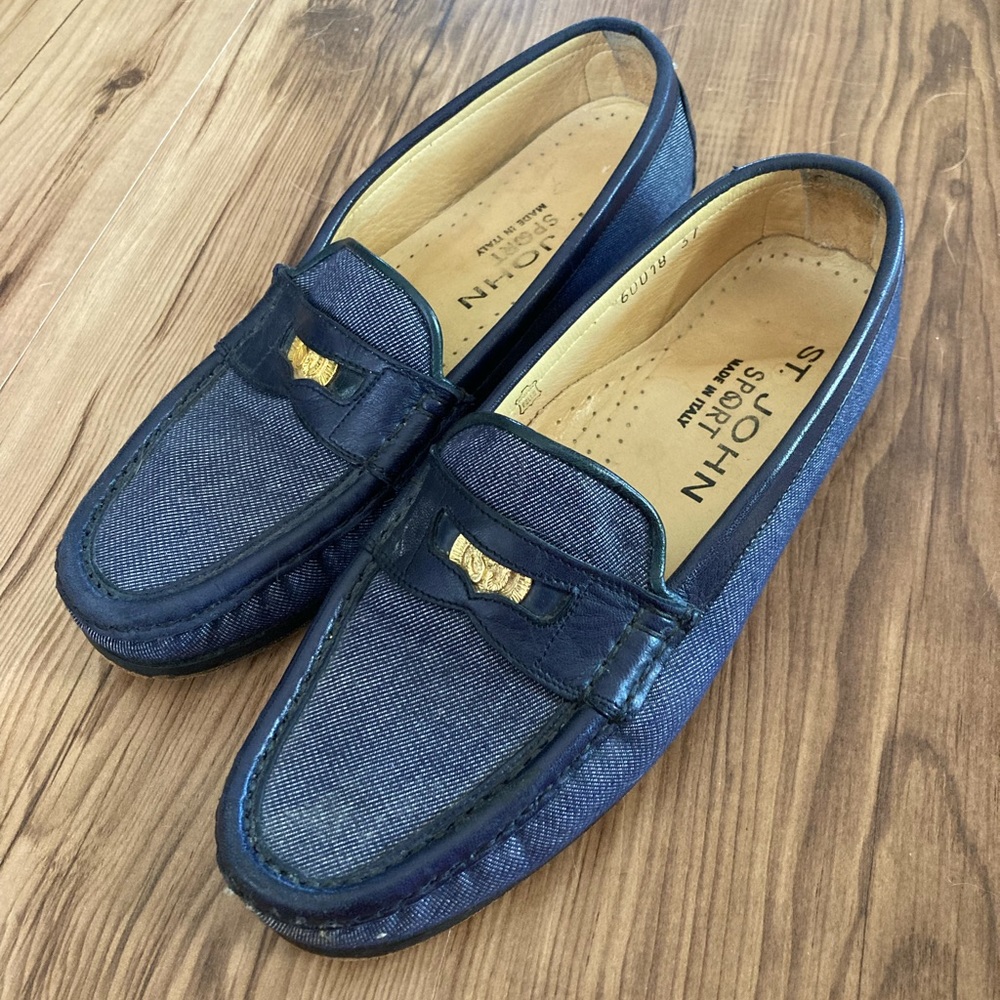 Vintage ST. JOHN sport denim loafers